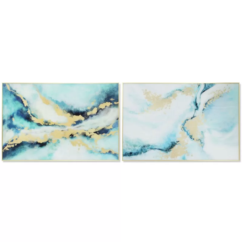 Painting DKD Home Decor 80 x 2,5 x 120 cm Abstract Modern (2 Units)
