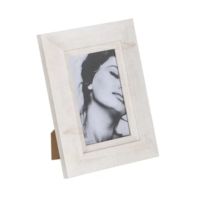 Photo frame Cream Wood Crystal 16,5 x 1,5 x 21,5 cm