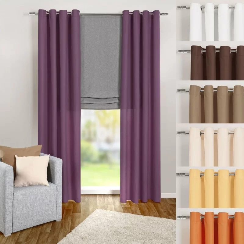 Curtain 245 x 140 cm Purple (Refurbished A)