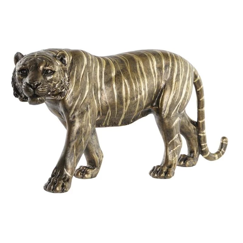 Decorative Figure DKD Home Decor 53 x 13,5 x 23,5 cm Tiger Golden