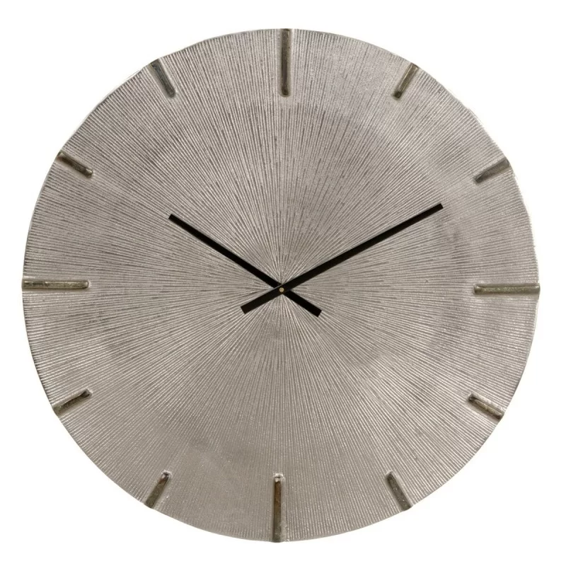 Wall Clock 59 x 59 cm Grey Aluminium