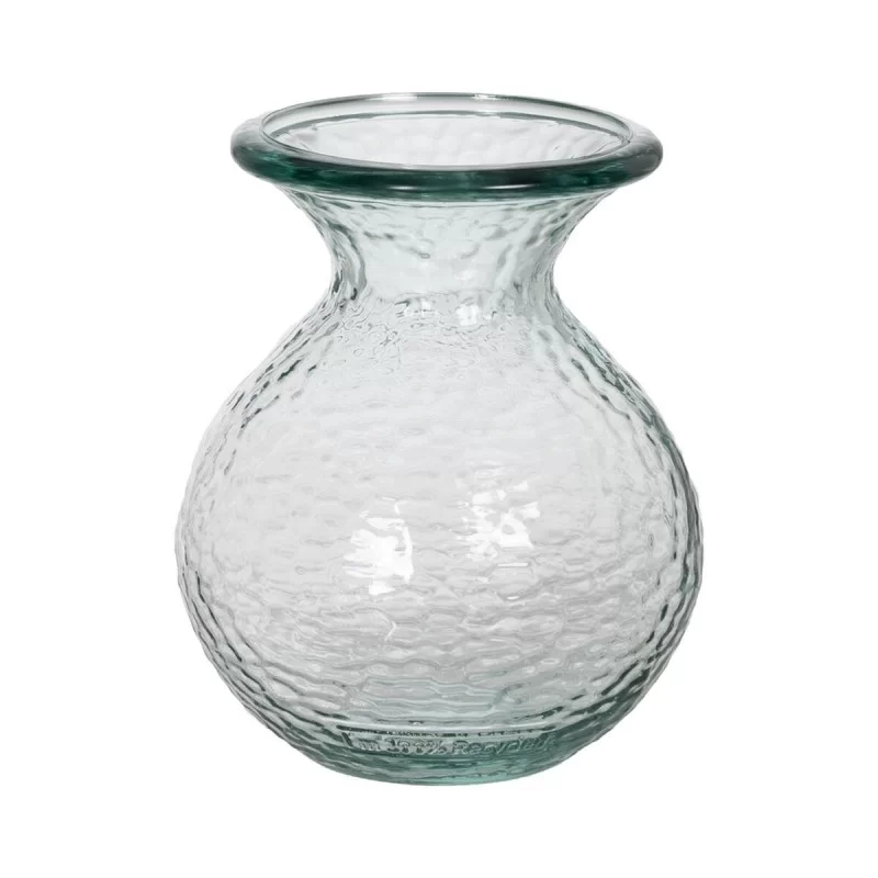 Vase WE CARE Beige recycled glass 15 x 15 x 18,5 cm