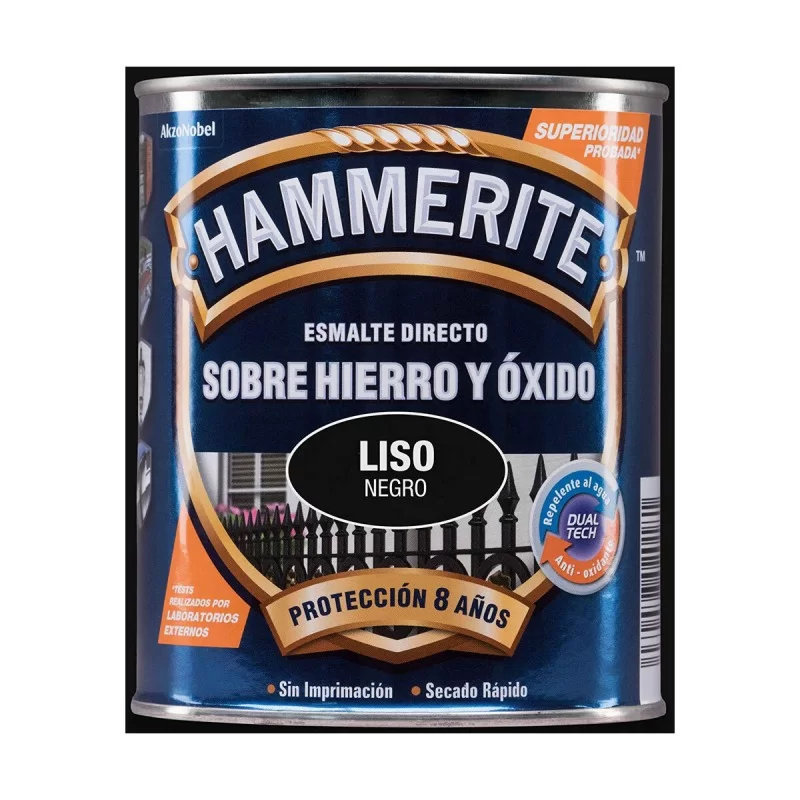 Antioxidant Enamel Hammerite 5093791 Black 750 ml Shiny