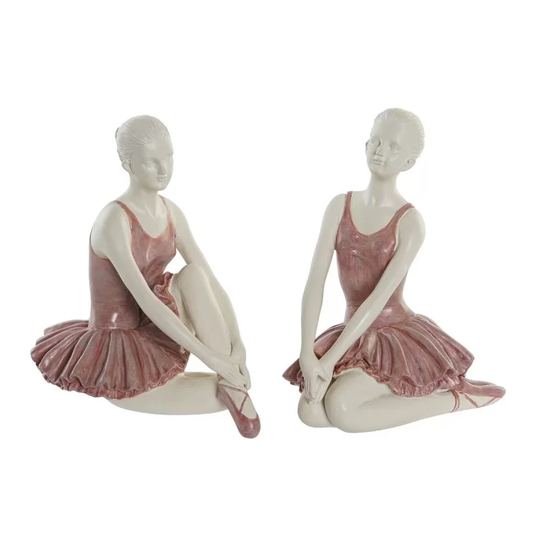Decorative Figure DKD Home Decor Romantic Ballet Dancer 16 x 11 x 17 cm (2 Units)