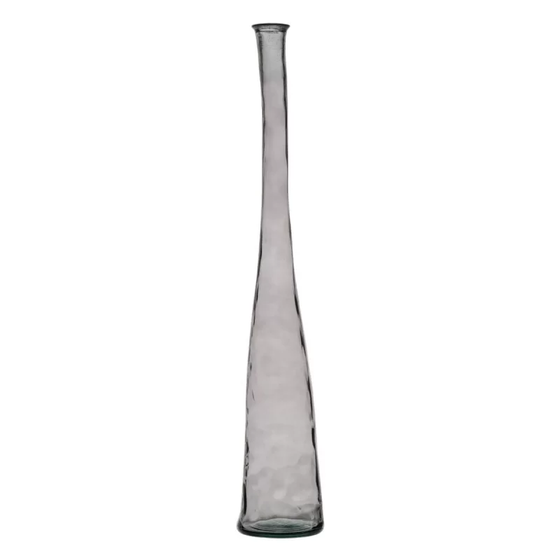Vase Grey recycled glass 18 x 18 x 120 cm