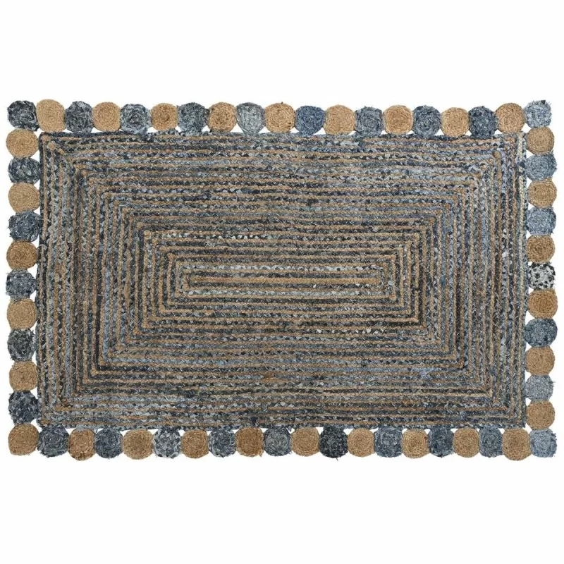 Carpet DKD Home Decor Blue Multicolour Indian Man (200 x 290 x 1 cm)
