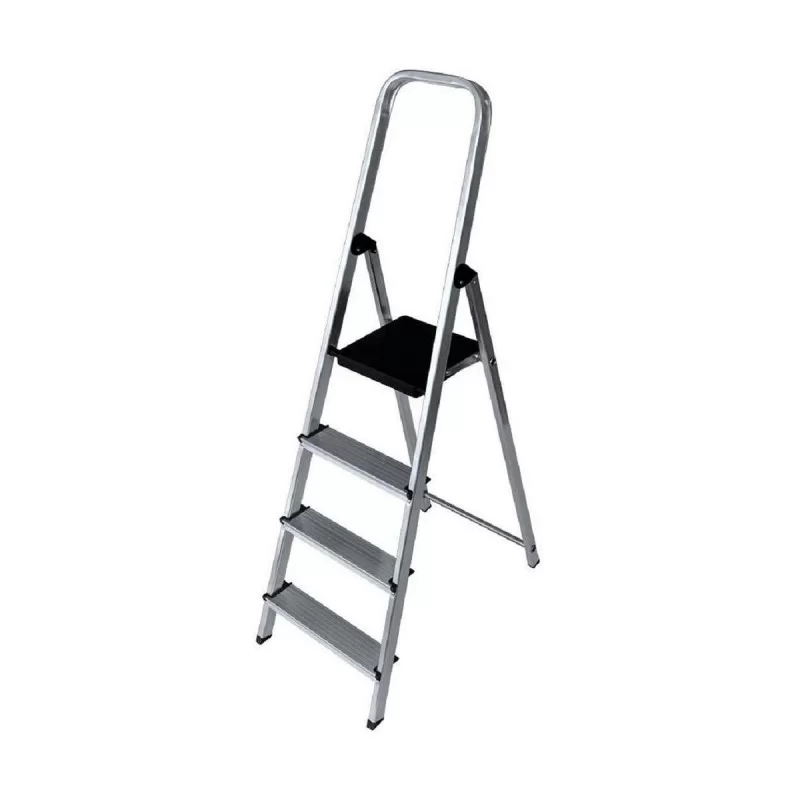 4-step folding ladder EDM Aluminium (43 x 10,5 x 149 cm)