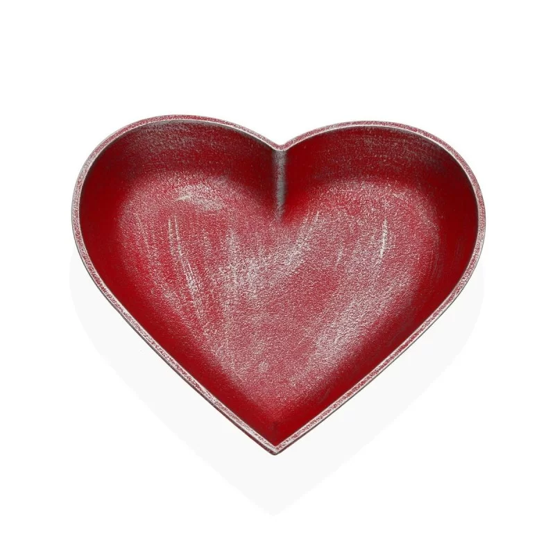 Decorative Figure Versa Red Heart 25 x 25 x 3,5 cm