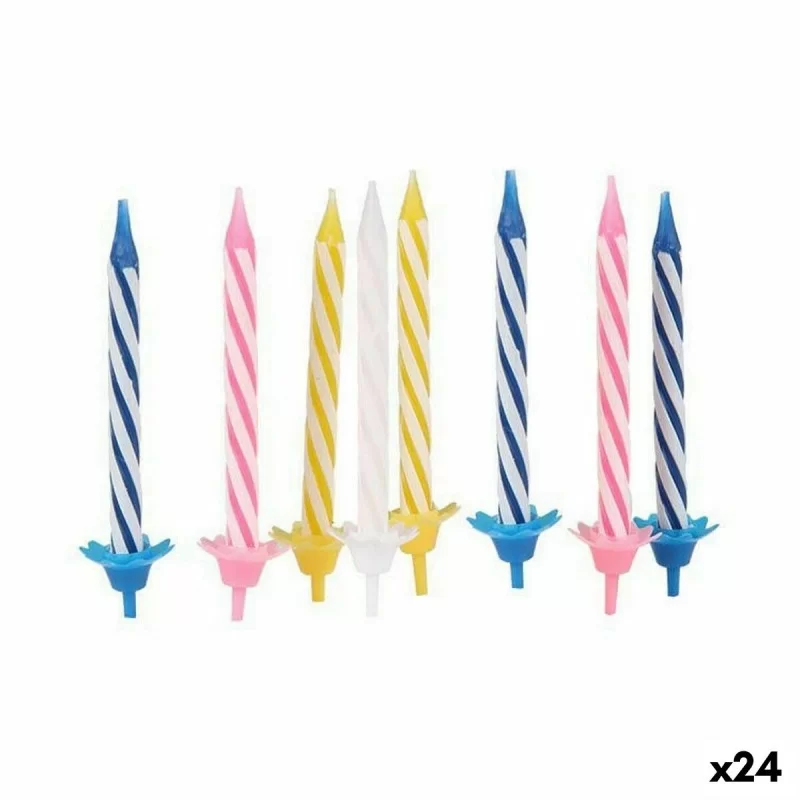 Candles Algon Birthday 24 Pieces (24 Units)