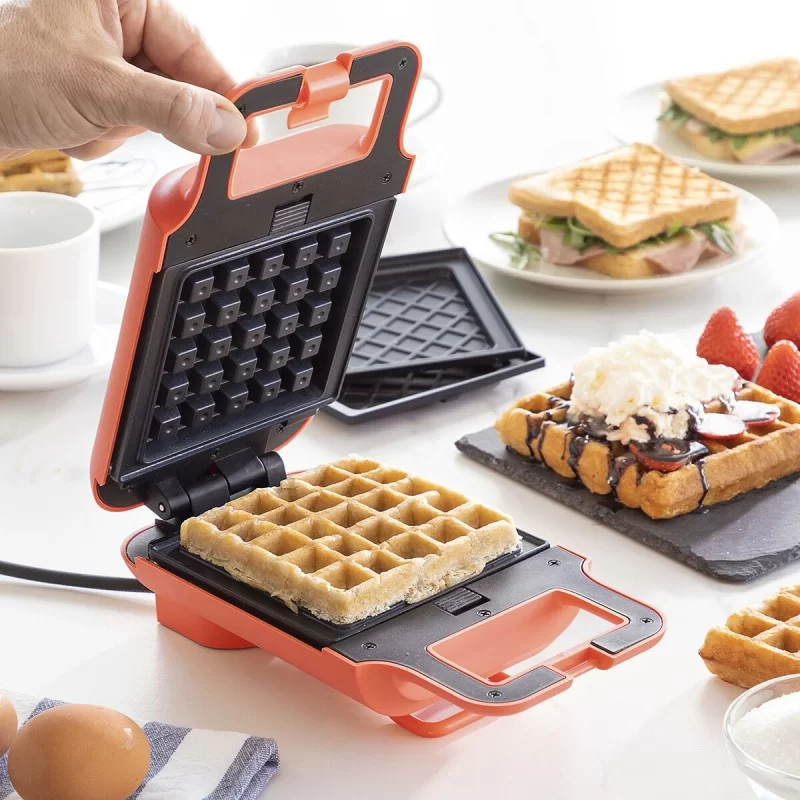 2-in-1 Waffle and Sandwich Maker with Recipes Wafflicher InnovaGoods