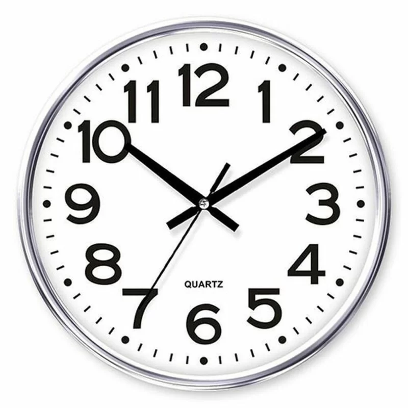 Wall Clock Timemark Silver 34 x 34 cm
