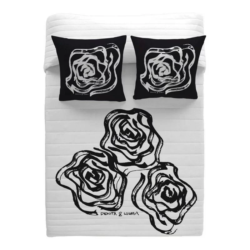 Cushion cover Devota & Lomba CBROSASPANEL-blanco/negro_180 270 x 260 cm