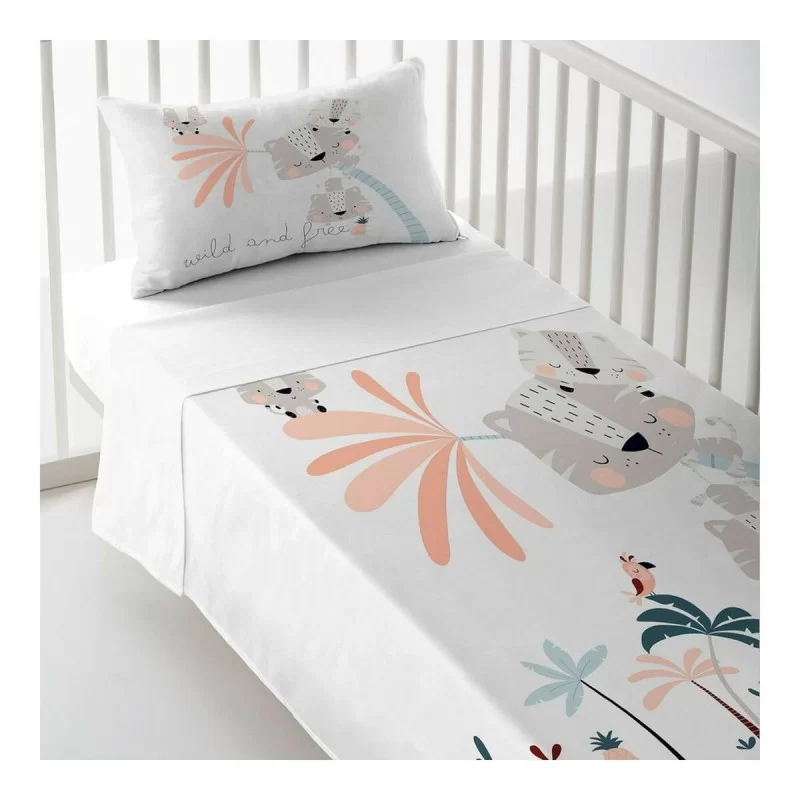 Cot Flat Sheet Cool Kids Wild And Free A 100 x 130 cm
