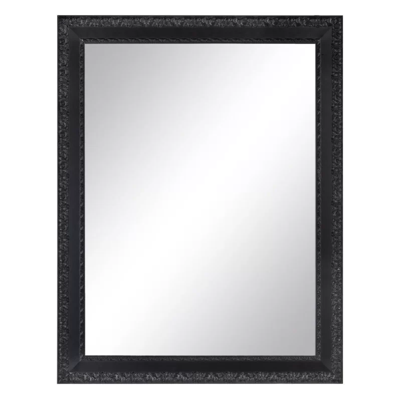 Wall mirror Black Wood Crystal 72,5 x 3 x 93 cm