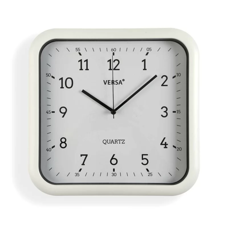 Wall Clock Versa White Plastic Quartz 3,5 x 28,5 x 29,5 cm