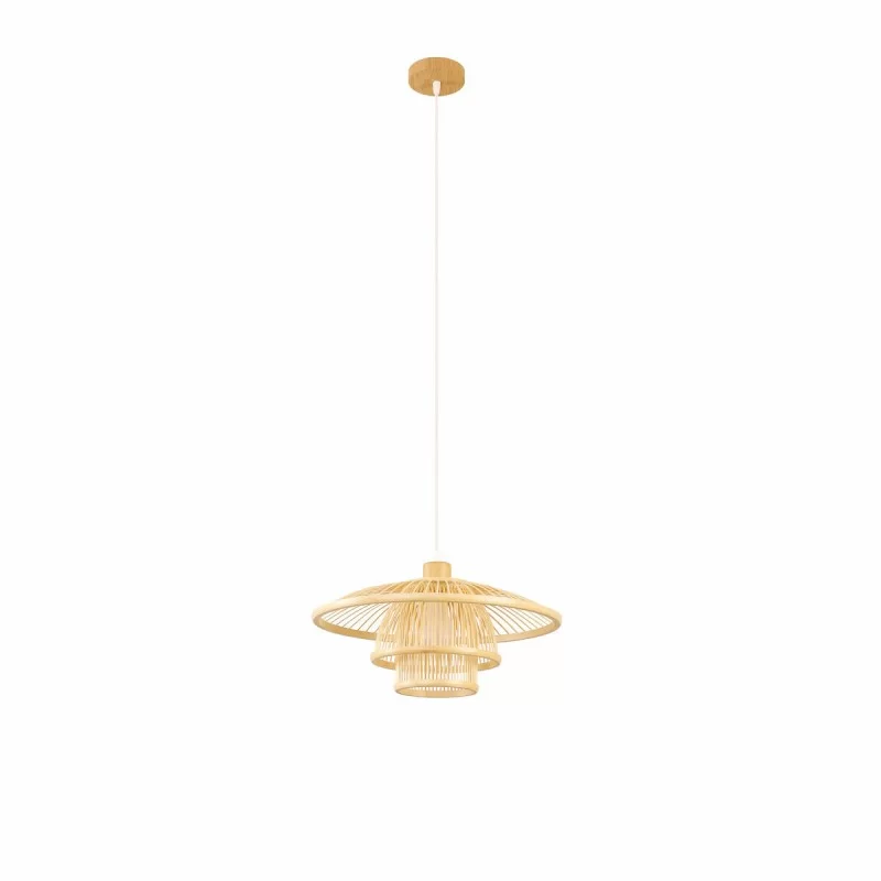 Ceiling Light DKD Home Decor Natural Bamboo 50 W 40 x 40 x 17 cm