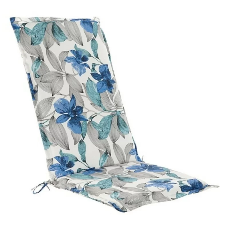 Chair cushion DKD Home Decor Blue Multicolour 50 x 5 x 125 cm