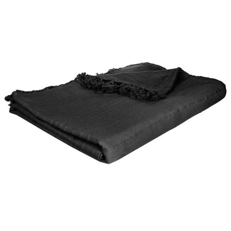 Multipurpose throw Atmosphera Black (230 x 250 cm)