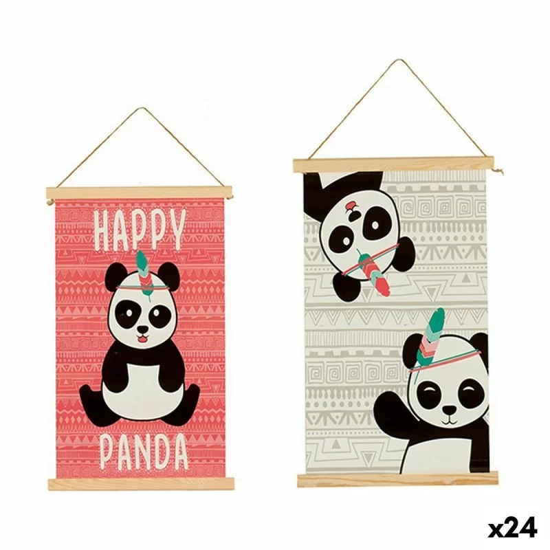 Wall Decoration Panda bear 1 x 54 x 33 cm (24 Units)