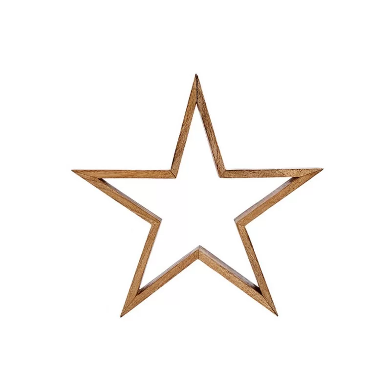 Christmas star Shape 50 x 12 x 50 cm Wood Brown
