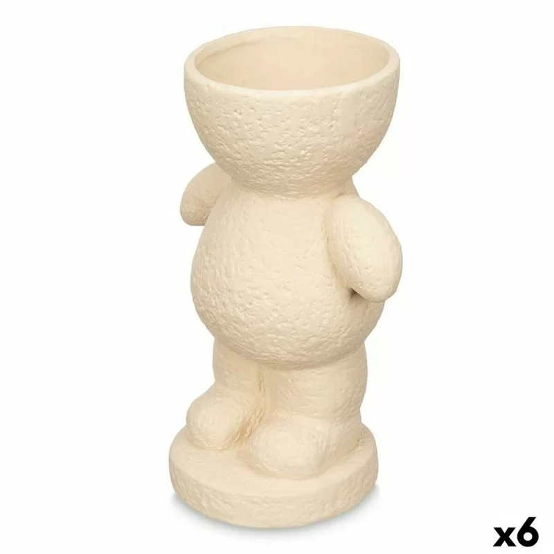 Decorative Figure Beige Dolomite 16 x 25 x 12 cm (6 Units) Vase
