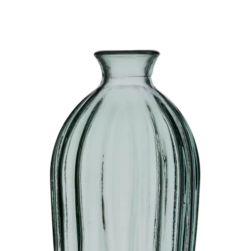 Vase recycled glass Green 12 x 12 x 29 cm