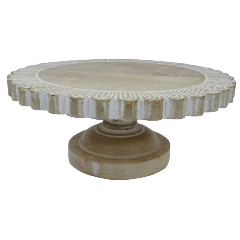 Centerpiece DKD Home Decor 30,5 x 30,5 x 12,7 cm Natural Colonial Stripped