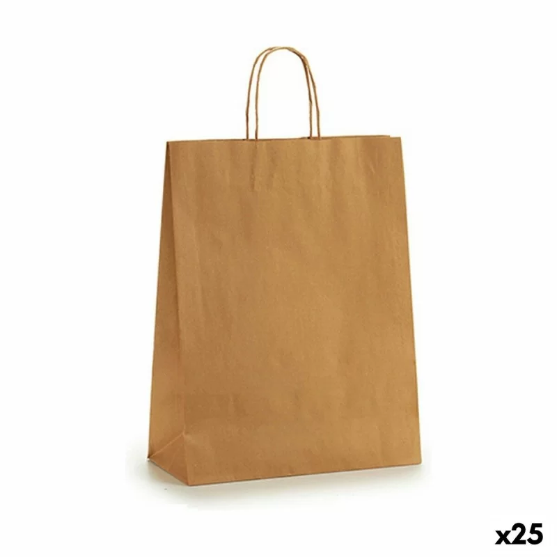 Paper Bag 32 X 12 X 50 cm Brown (25 Units)