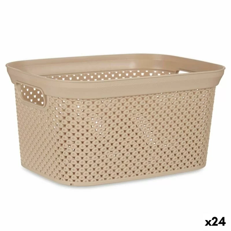 Laundry Basket Beige Plastic 5 L 19,5 x 14 x 27,5 cm (24 Units)