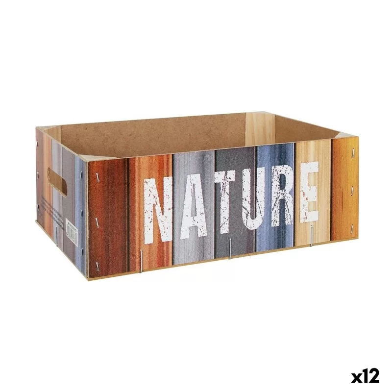 Storage Box Confortime Nature 30 x 20 x 10 cm (12 Units)