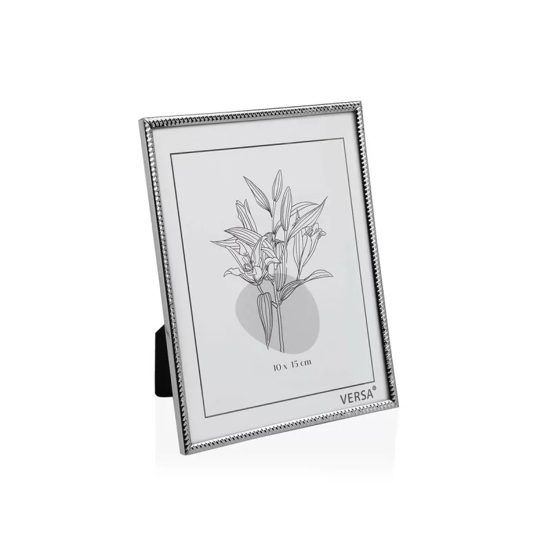 Photo frame Versa Silver Metal Minimalist 1 x 15,5 x 10,5 cm