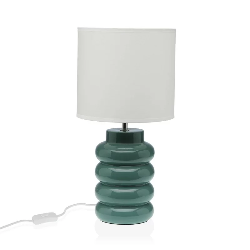 Desk lamp Versa Green Ceramic 60 W 20 x 40 cm