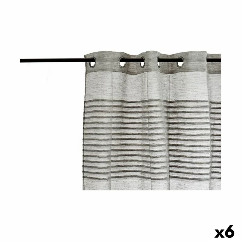 Curtain Stripes Dark grey 6 Units (140 x 0,1 x 260 cm)