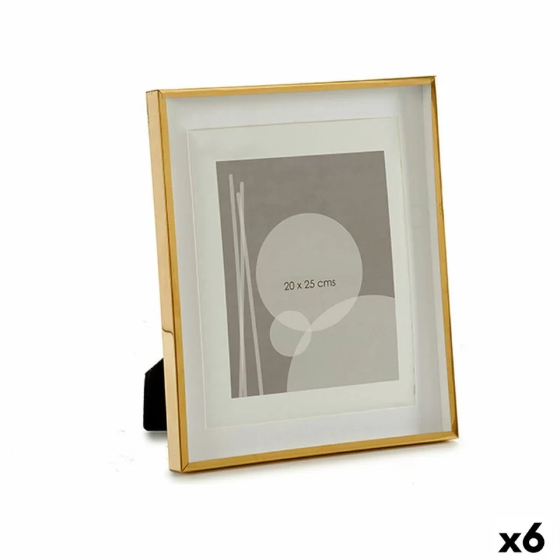 Photo frame Golden Aluminium 2,5 x 30 x 25 cm (6 Units)