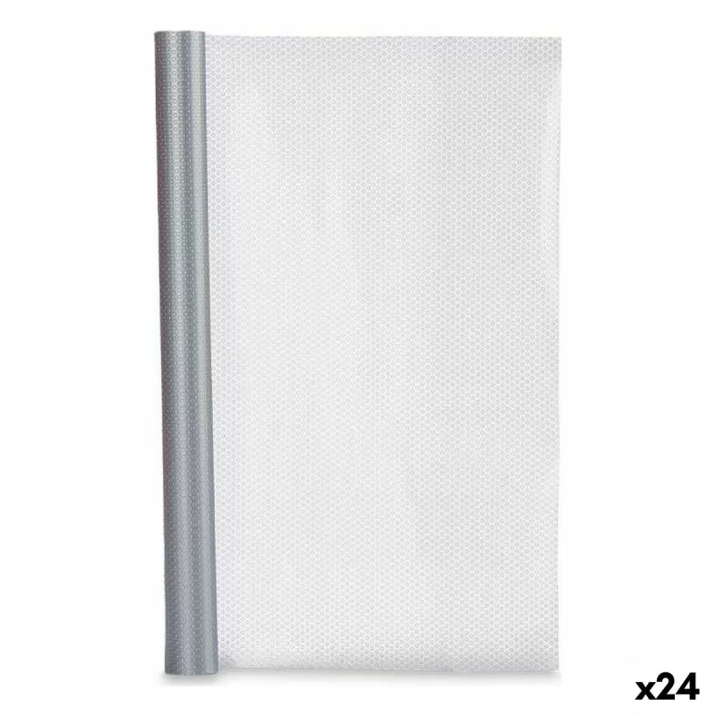 Non-slip Silver polypropylene 45 x 100 cm (24 Units)