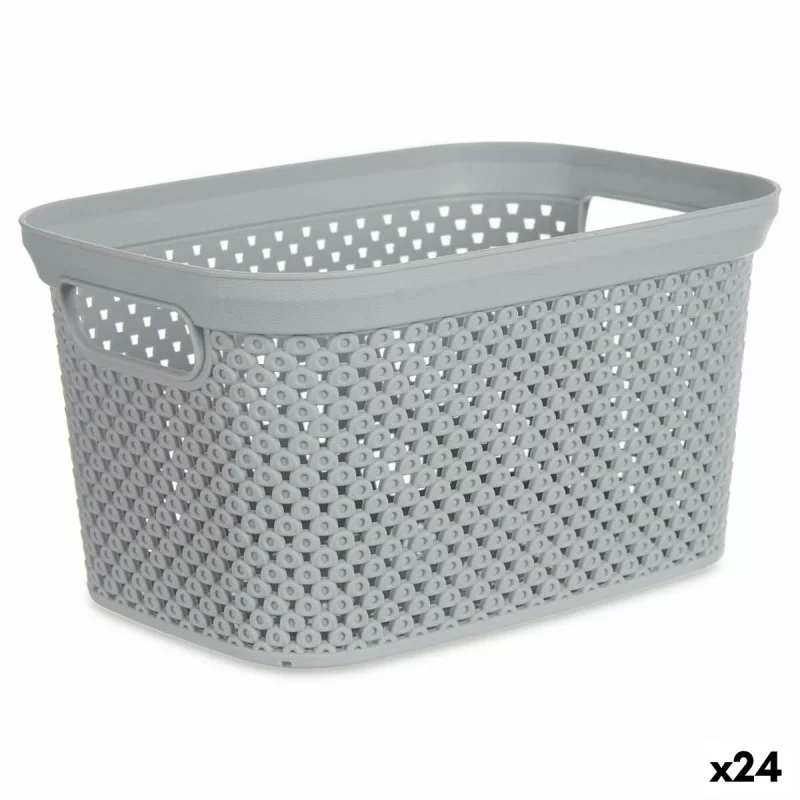 Laundry Basket Grey Plastic 3 L 16,5 x 12,5 x 23 cm (24 Units)