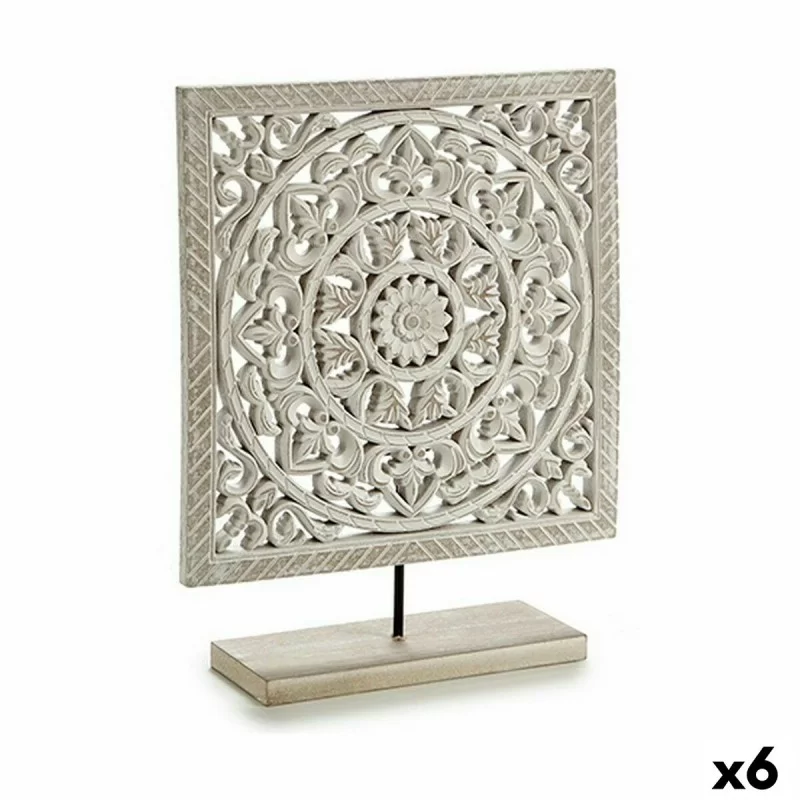 Decorative Figure Mandala White 7 x 35,5 x 30 cm (6 Units)