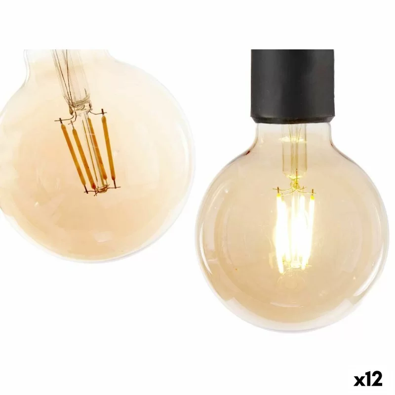 LED lamp Vintage E27 Transparent 4 W 9,5 x 14 x 9,5 cm (12 Units)