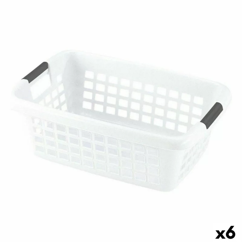 Laundry basket With handles White 70 L (6 Units)