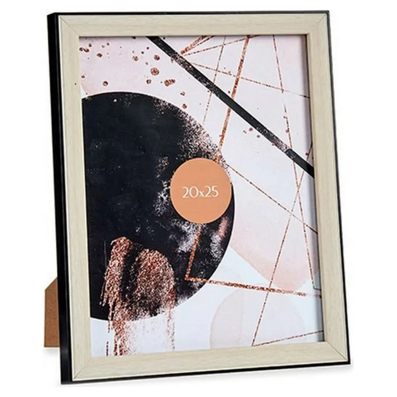 Photo frame 22,6 x 2 x 27,6 cm Black Brown Plastic Glass