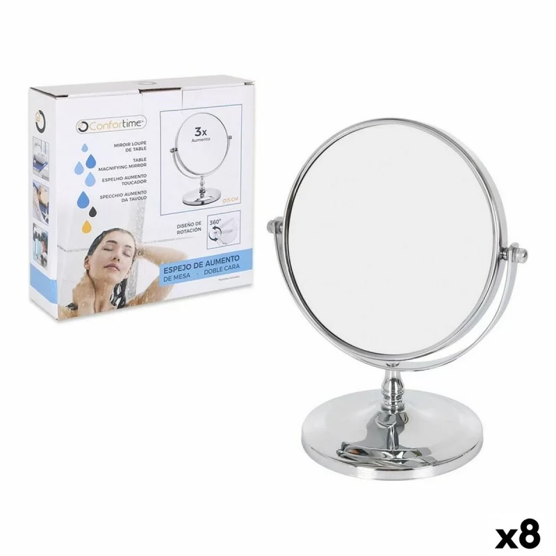 Magnifying Mirror Confortime 15 x 12 x 21,5 cm (8 Units)