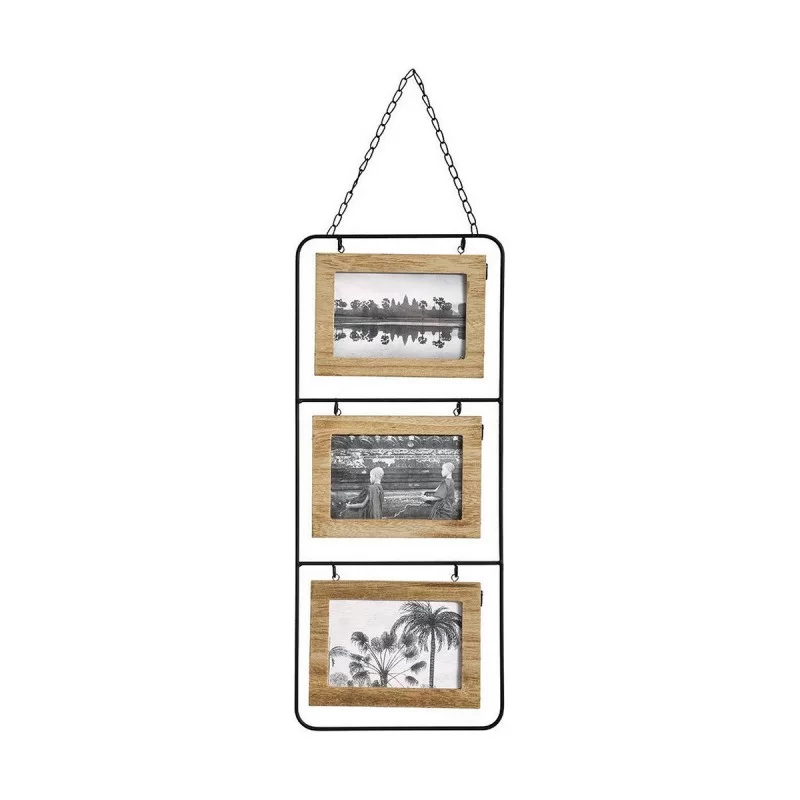 Wall photo frame Atmosphera 3 photos MDF Wood (52 x 22 cm)