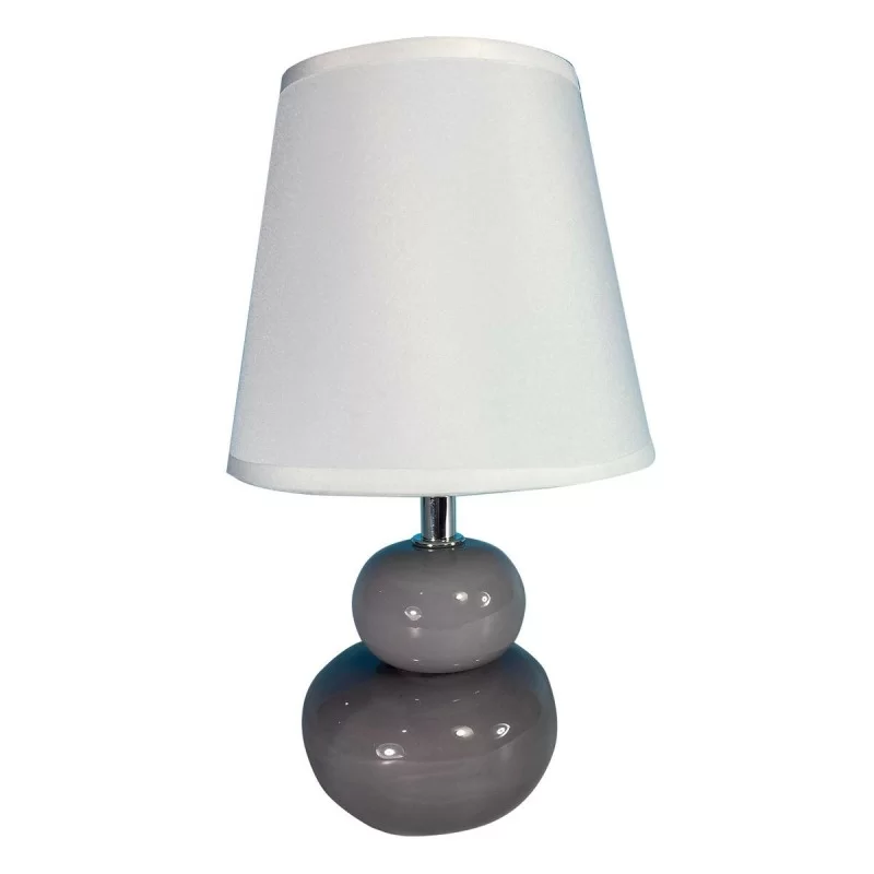 Desk lamp Versa Grey Ceramic Textile (15 x 22,5 x 9,5 cm)