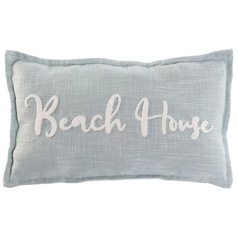 Cushion Home ESPRIT Beach White Sky blue Mediterranean 60 x 10 x 35 cm