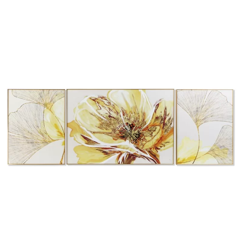 Painting DKD Home Decor Flowers (240 x 3 x 80 cm)