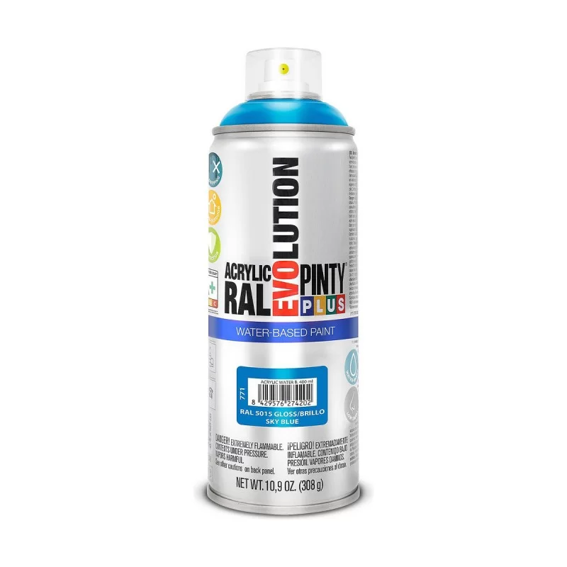 Spray paint Pintyplus Evolution RAL 5015 Water based Sky Blue 400 ml