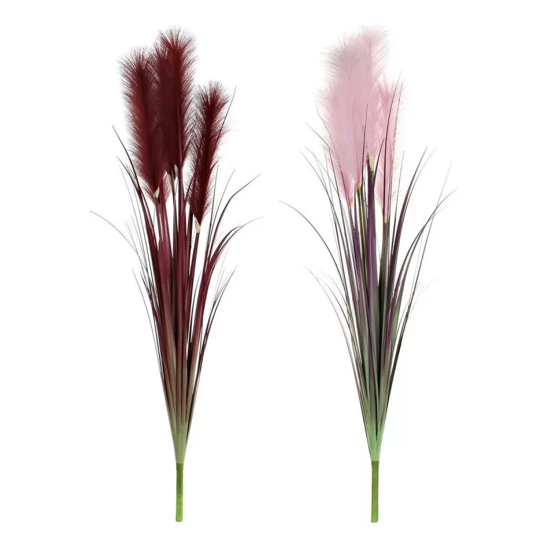 Bouquets DKD Home Decor 12 x 12 x 106 cm Pink Green Burgundy PVC (2 Units)