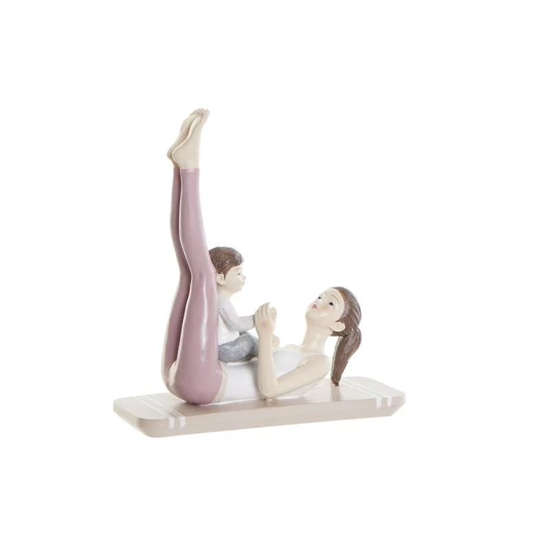 Decorative Figure DKD Home Decor Pink Yoga Scandi 15,5 x 6,5 x 17 cm