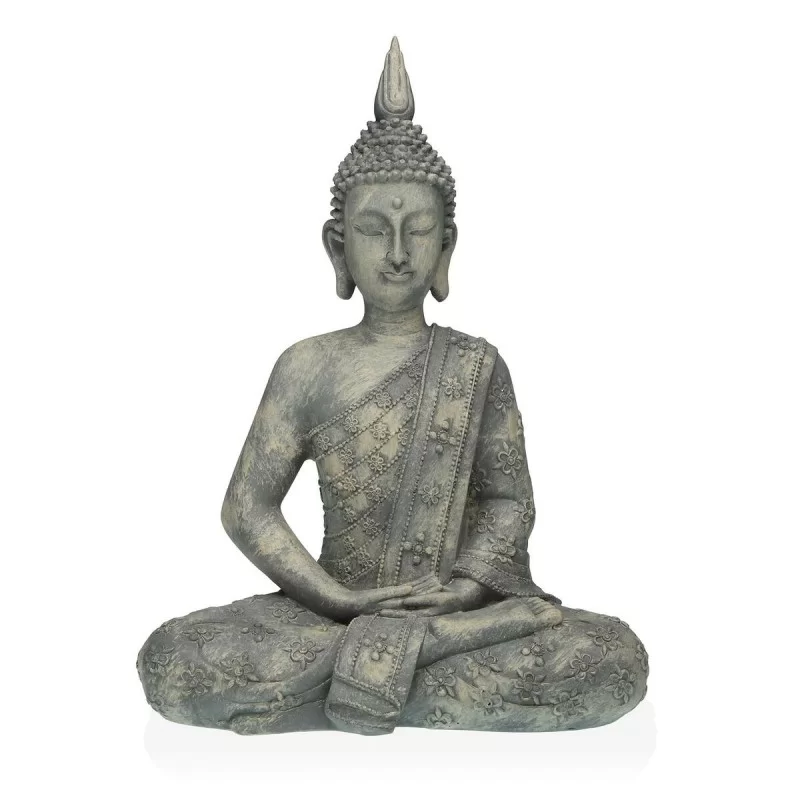 Decorative Figure Versa Grey Buddha 19 x 40 x 28 cm Resin