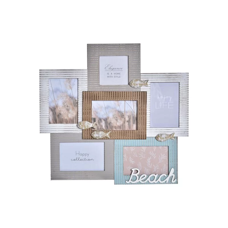 Photo frame DKD Home Decor Beach 46,5 x 2 x 44,5 cm Wood Sailor